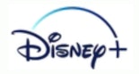 Dunkelblauer Disney+Schriftzug auf weißem Grund
