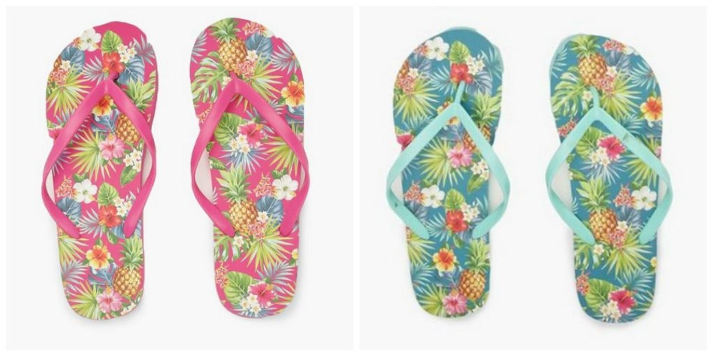 Flipflops im Tropical Print