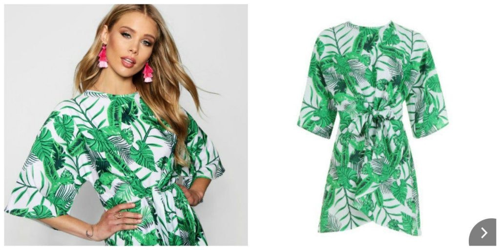Tropical Print-Kleid von Boohoo