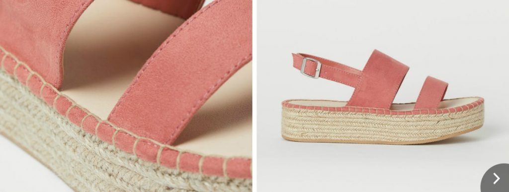 Espadrilles mit Plateau sind perfekt für den Strand.