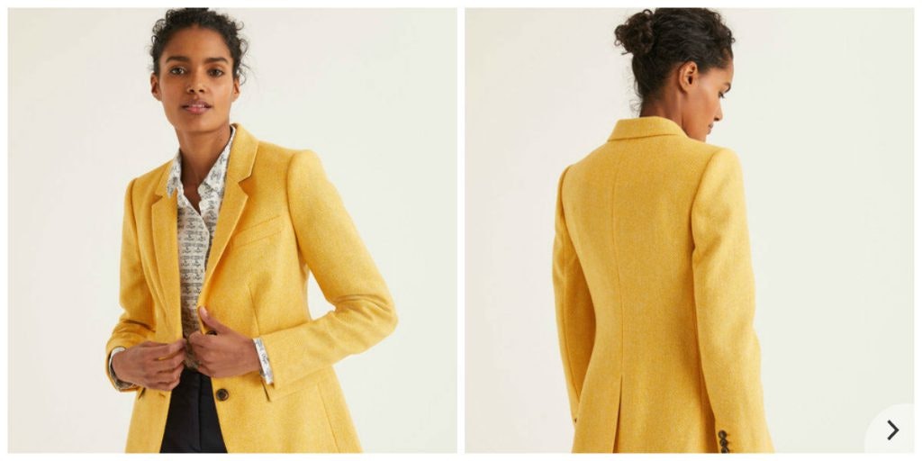 Sonnengelber Tweed-Blazer von Boden
