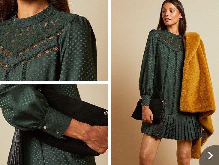 Herbst-Essentials Kleid Retro-Kleid mit langen Ärmeln: Das Herbst-Essential von Ted Baker