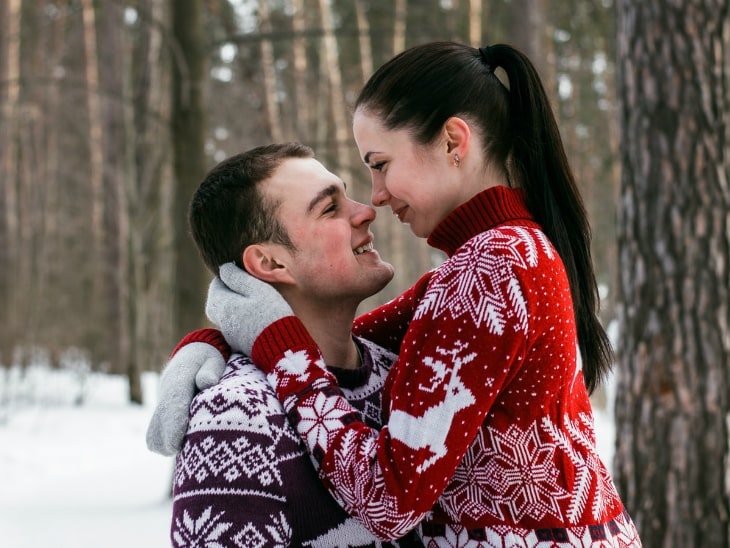 Ugly Christmas Sweater Day zu zweit Hässliche Weihnachtspullover