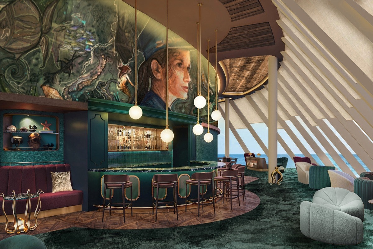 Den Blick nach Vorn genie&szlig;t man mit speziellen Cocktails in der Captains Bar